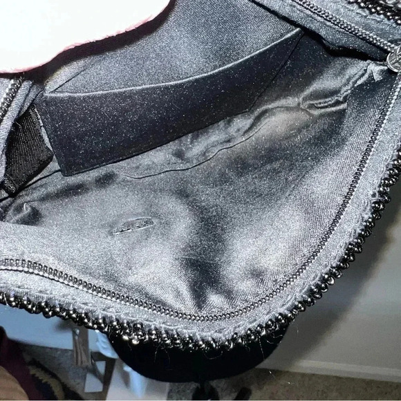 Vintage Gallery Originals 1984 Black Beaded Evening Bag Purse Party - Picture 8 of 12